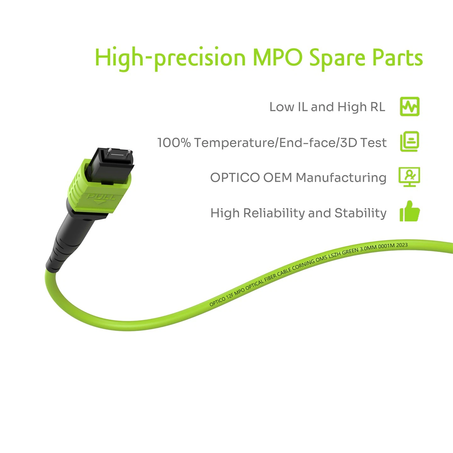 MPO LC Fanout Fiber Optic Cable 12 Cores